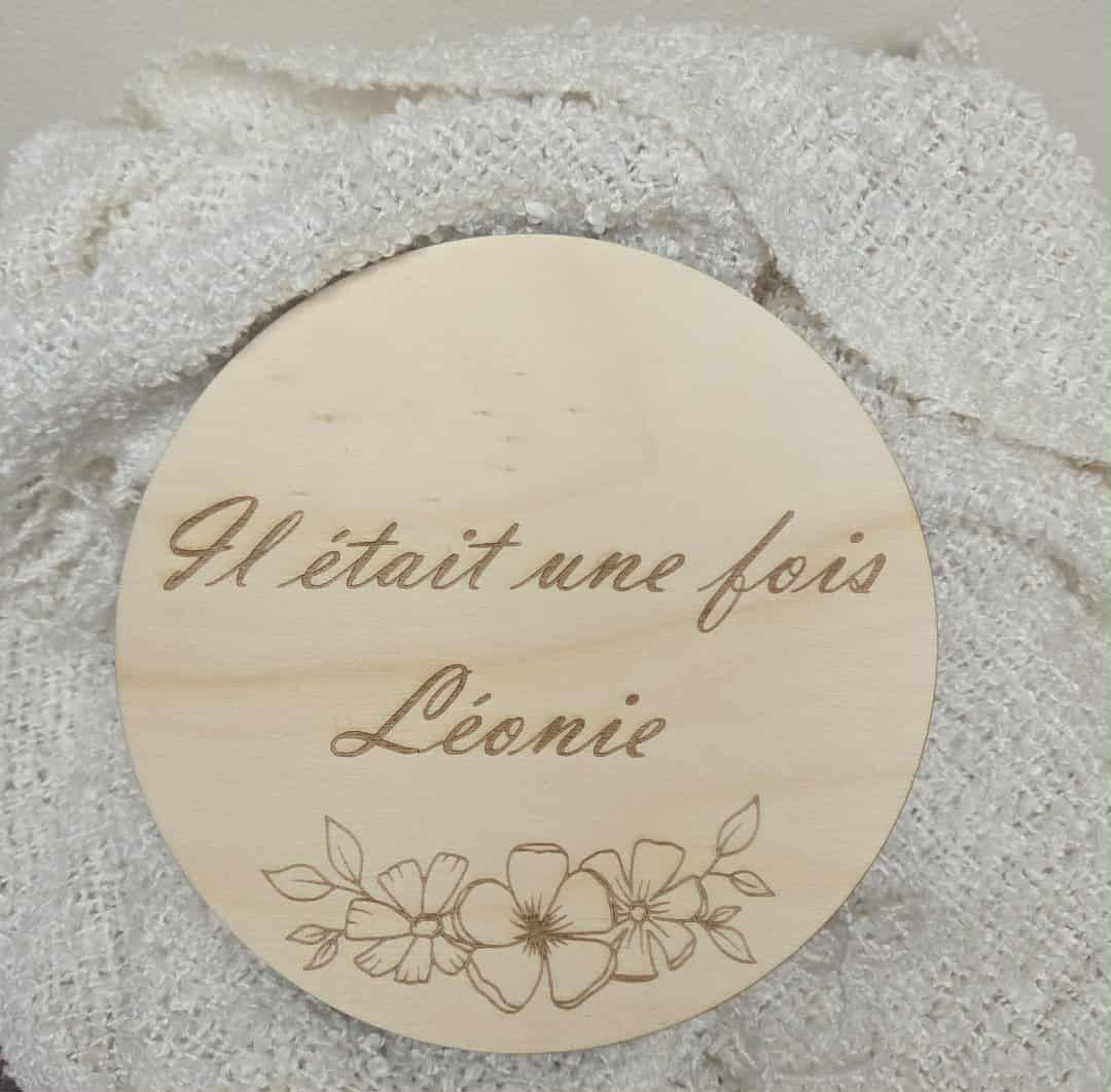 Plaque de naissance - "Il était une fois..."