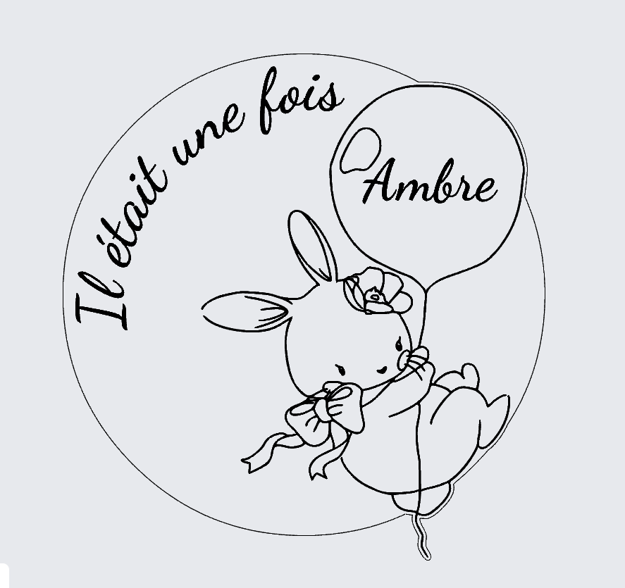 Plaque de naissance - "Il était une fois..."